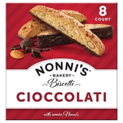 Nonni's Bakery, Cioccolati Almond Biscotti, Individually Wrapped, 6.88 oz, 8 Count