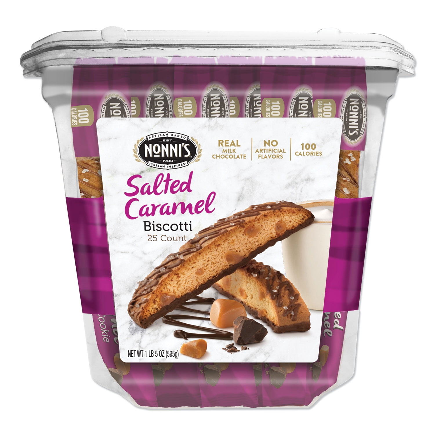 Nonni's® Biscotti, Salted Caramel, 0.85 Oz Individually Wrapped, 25