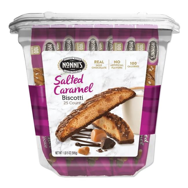Nonnis NONNSD97670 Biscotti Cookies, Salted Caramel