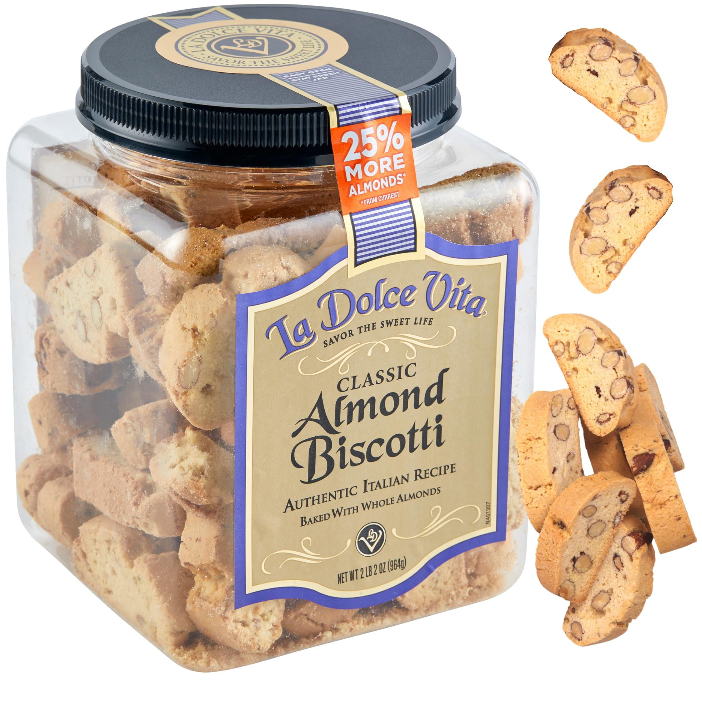 Nonni's La Dolce Vita MMF7 Almond Biscotti Biscotti Italian Cookies