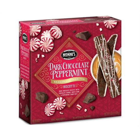 Nonni�s Dark Chocolate Peppermint Biscotti, 8-count carton 6.88 oz