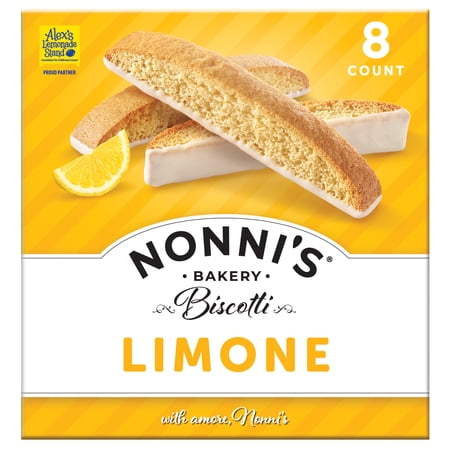 Nonni's Bakery, Limone Biscotti, Individually Wrapped, 6.88 oz, 8 Count