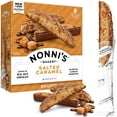 thumbnail image 1 of Nonni's Salted Caramel Biscotti Italian Cookies - Biscotti Individually Wrapped Cookies - Italian Biscotti Cookies w/Rich Milk Chocolate & Sea Salt - Kosher - 6.72 oz, 1 of 3