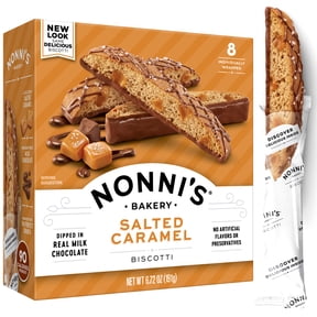 Nonni's Bakery, Salted Caramel Biscotti, Individually Wrapped, 6.72 oz, 8 Count