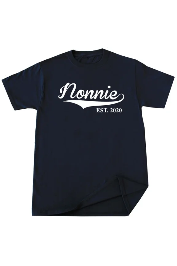 Nonnie Est. 2020 T-Shirt Mothers Day Birthday New Grandma Nana Gigi Unisex S-5XL Hot Trending Shirt, Vintage Birthday Gift