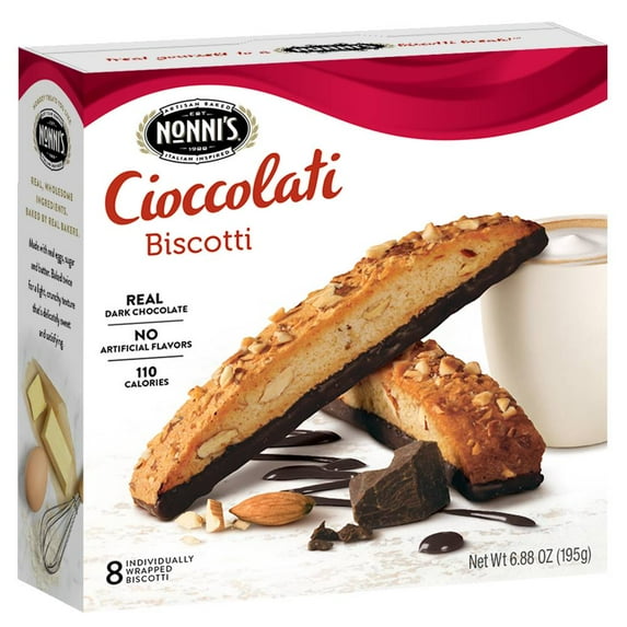 (Price/Pack)Nonni's Llc 200169677 Biscotti Tub Cioccolati 6 25 Count 6-25 Count