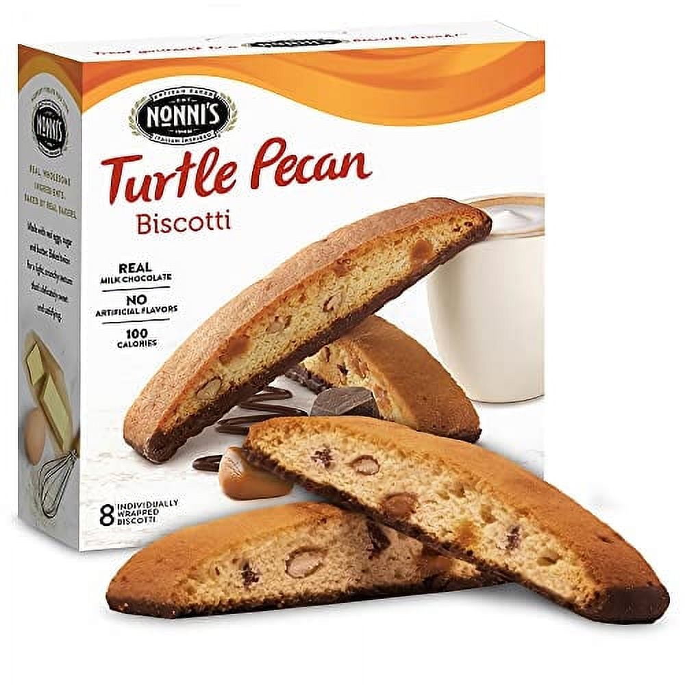 Nonnis Biscotti, Turtle Pecan, 8 Count, 6.88 Ounce