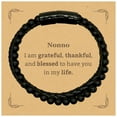 thumbnail image 1 of Nonno Appreciation Gifts, I am grateful, thankful, and blessed, Thank You Stone Leather Bracelets for Nonno, Birthday Inspiration Gifts for Nonno, 1 of 2