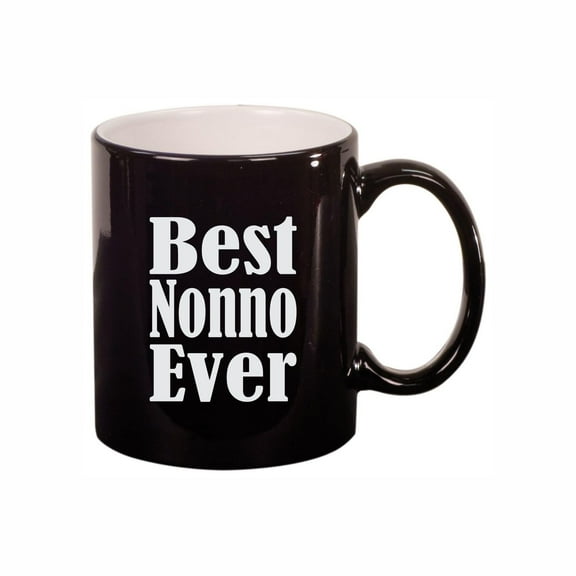 Nonno Coffee Mugs, Best Nonno Ever 11oz Ceramic Coffee Cup Teacup with Handle, Funny Birthday Gifts