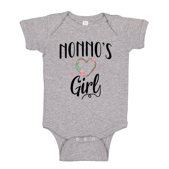 Nonno's Girl Baby Bodysuit One Piece NB Athletic Heather
