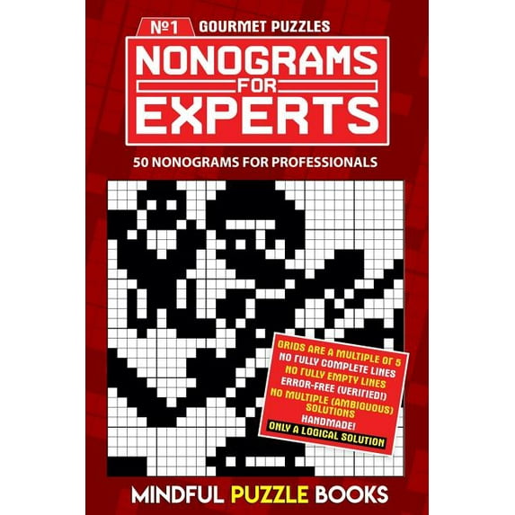 Hanjie Nonograms for Experts: 50 nonograms for professionals, Book 1, (Paperback)