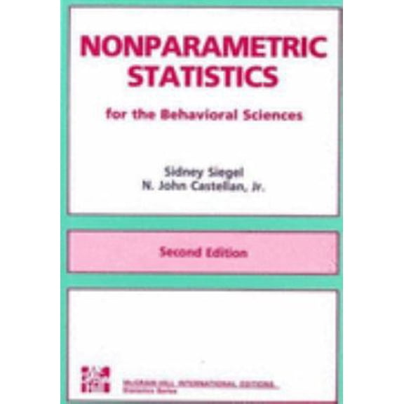 Pre-Owned Nonparametric Statistics for the Behavioral Science (Paperback) 0071003266 9780071003261