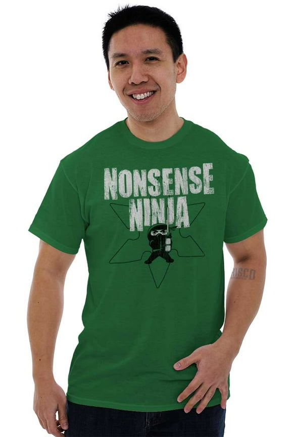 Nonsense Ninja Shinobi Geeky Nerdy Men's Big & Tall Crewneck Graphic Tee Brisco Brands 5X