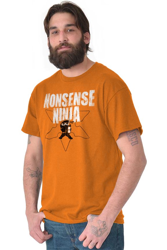 Nonsense Ninja Shinobi Geeky Nerdy Men's Graphic T Shirt Tees Brisco Brands X