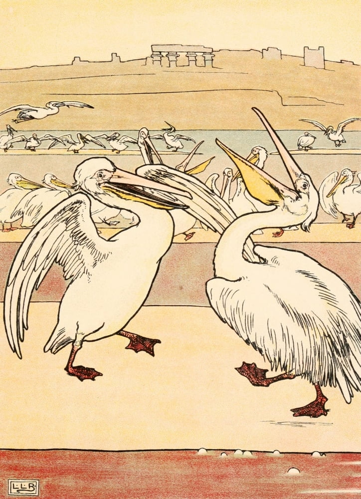 Nonsense Songs c1910 Pelican Chorus Canvas Art - Leonard Leslie Brooke (18 x 24)