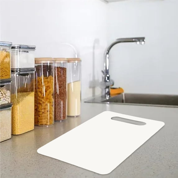 Nonslip Chopping Board Food Cutting Block Mat Tool Kitchen Cook Supplies, 11.42*7.84 inch, White