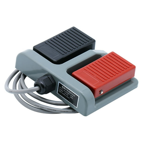 Nonslip Electric Momentary Foot Switches Double Foot Pedal Switches Duplex Tumblers Self-Reset Footswitch Easy to Use
