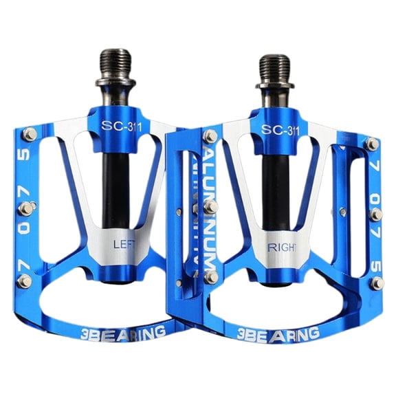 Nonslip Road Bicycles Pedals Aluminum Alloy Pedals Mountain Bicycles Pedals 3 Bearings Wide Flat Cycling Pedals