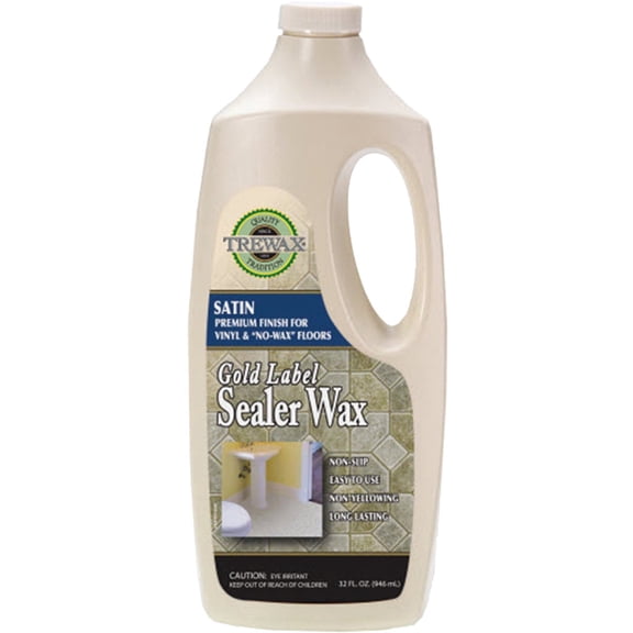Beaumont Products Trewax Non-Slip Wax - Satin Finish, Anti Slip - 32 oz., Gold Residential Use, Standard Application