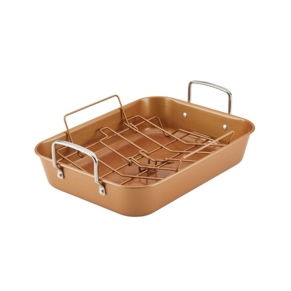 Nonstick 11" x 15" Roaster with Convertible Rack