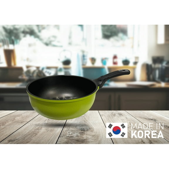 Nonstick 3D Diamond Coating Wok Frying Pan Cookware 8" (20cm)-MADE IN KOREA