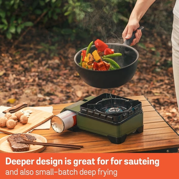 Nonstick 8.5" Saucier, Induction Compatible Mini Wok Rounded Saucepan, Hard Anodized Nonstick Sauce Pan, Dishwasher Safe, Oven Safe, Matte Black with Silicone Handles, Accent Series Cookware