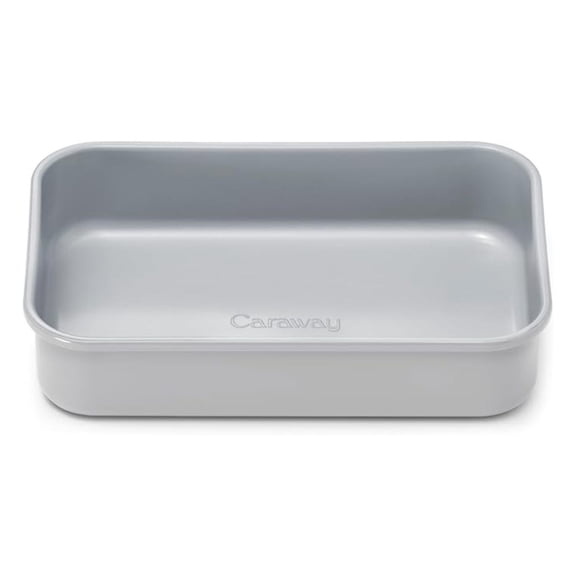 Nonstick 9 x 6.5 Small Rectangle Baking Pan  Non-Toxic, & Free  Aluminized Steel  Deep Ceramic Baking Pan for Casseroles, Lasagna & More - Gray