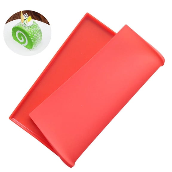 Nonstick Baking Mat 12.2 x 10.2 Inch Flexible Roll Cake Sheet - Multipurpose Silicone Baking Pad for Pastries Cookies Pizza - Reusable Oven Liner for Kitchen Baking and Cooking