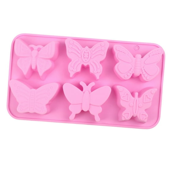 Nonstick Butterfly Silicone Molds 6 Cavities Baking Tool For Ice Creams Chocolate Treats