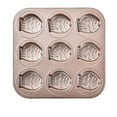 thumbnail image 1 of Nonstick Cake Mold Baking Pan Cartoon Bear Shape Non-sticky Food Grade High Temperature Resistant Thickened 9 Grids Stainless Steel Easy Demoulding, 1 of 6