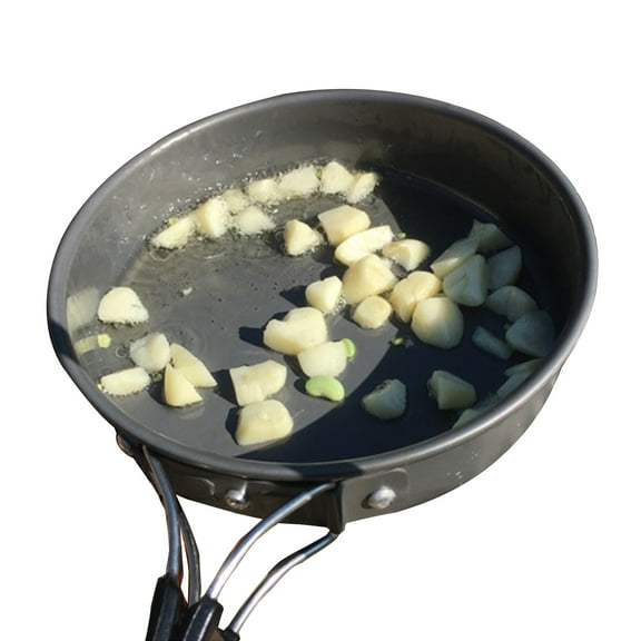 Nonstick Camping Frying Pan Portable Quick Heating Skillets Foldable Cookware Pot for Hiking BBQ Fishing Easy Use