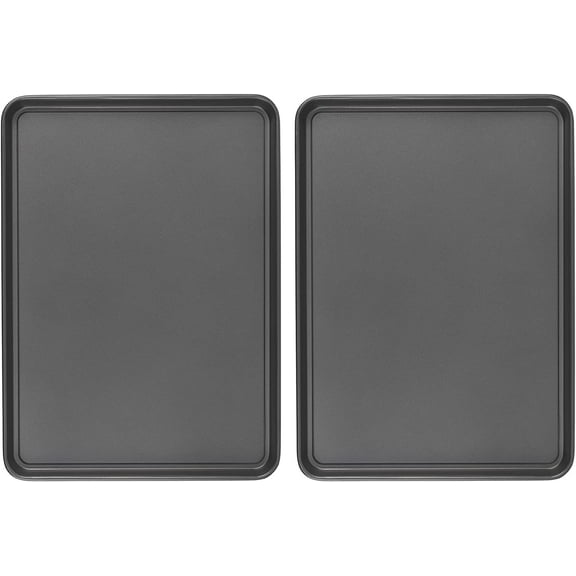 WarmHaven Everday Nonstick Carbon Steel 15” x 21” Baking Sheet Set, 2 Pack – Extra-Large Carbon Steel Cooking Pans, Bakeware Set, Cookie Sheets for Baking, Oven Pan Set