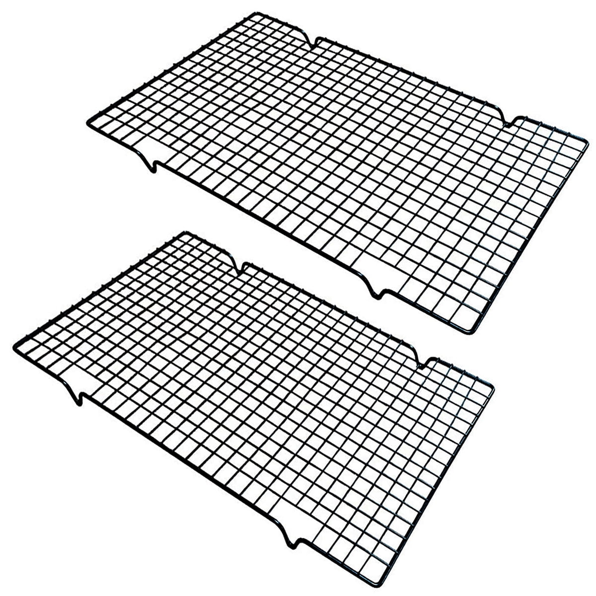 GARITIN 2-Pack Cooling Rack for Baking, 10" x 15" Grid Wire Rack, Baking Racks for Oven Cooking, Baking, Grilling, Roasting, Black