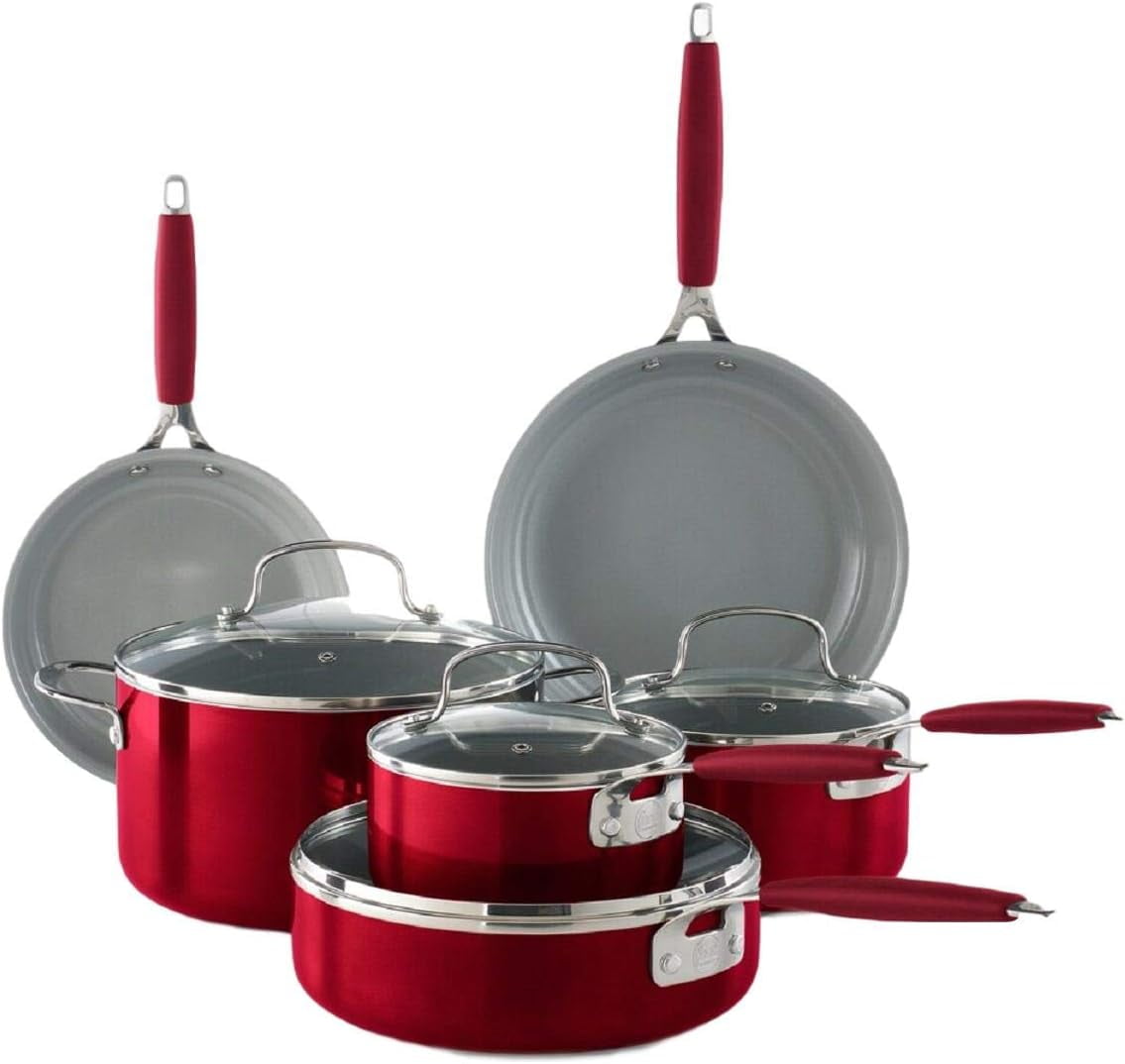16pc Healthy Ceramic Nonstick Cookware Set w/ Induction Compatible Bas —  SkyMall