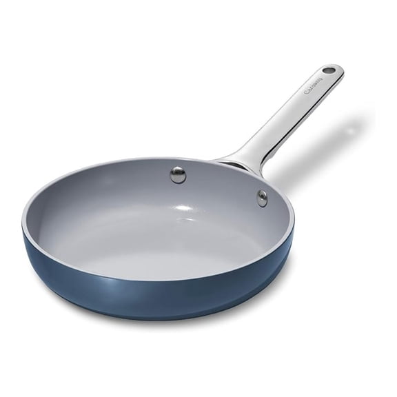 Nonstick Ceramic Mini Fry Pan (1.05 qt, 8") - Non Toxic, & Free - Oven Safe & Compatible with All (Gas, Electric & Induction) - Navy