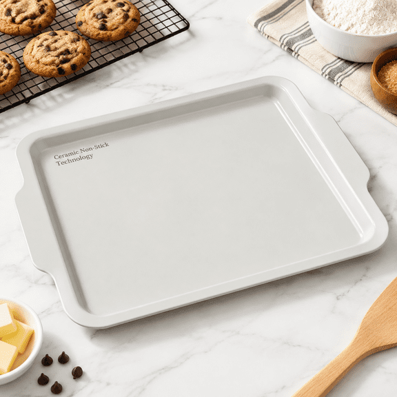 Nonstick Ceramic Roll Pan 15 X 10 Inches - & Free Baking For Every Kitchen Multipurpose Cookie Sheet Roasting And More