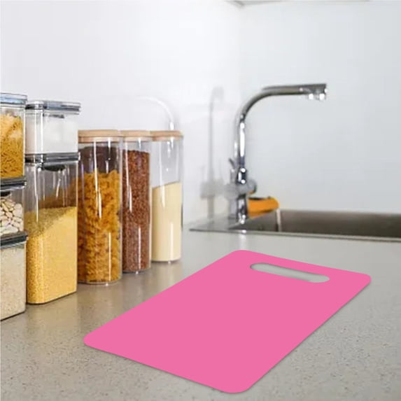 Nonstick Chopping Board Food Cutting Mat Block Kitchen Tool Cook Supplies for Safe Prep, 11.42*7.84 inch, Hot Pink