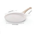 thumbnail image 1 of Nonstick Crepe Pan With Spreader 11.4 Inch Natural Ceramic Coating Dosa Pan Pancake Flat Skillet Tawa Griddle With Stay Cool Handle Induction Compatible PFOA (White)/ Pizza Non-Stick Pan White 28Cm, 1 of 8