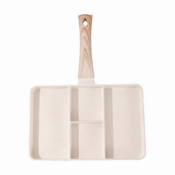 Nonstick Divided Grill Pan for Indoor Cooking, Versatile 4-In-1 Induction Large Breakfast Pan for Gas Stove & Induction Cookware