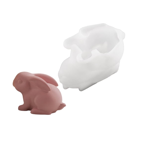 Nonstick Easy Cleaning Rabbits Shaped Mold Silicone Texture Perfect for Crafting Figurines Decorations and Gift Making