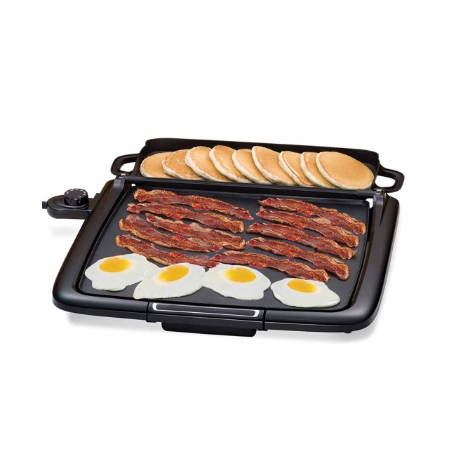 Nonstick Electric Griddle with Multi Function Tray (14"x15