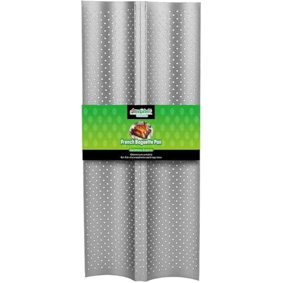 Nonstick French Baguette Pans for Baking 15”x6.3” Carbon Steel 2 Loaf Perforated Bread Tray Baguette Baking Tray Bake Mold Toast Cooking Oven Toaster Pan Bakeware BG282