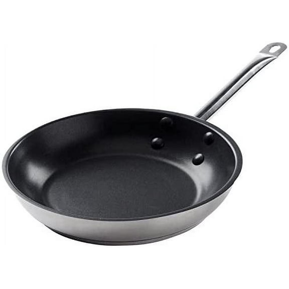 "Nonstick Fry Pan 11"", Induction Pan Nonstick Frying Skillet Wok Stir Fry Pan Stainless Steel Egg Pan, Riveted-on Handle, Dishwasher Safe Commercial Grade-NSF Certified"