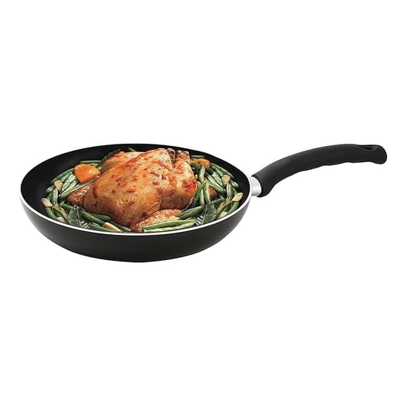 Nonstick Frying Pan 9.5 inch - Hard Anodized Aluminum with Dual-Layer Teflon Coating, Riveted Handle - Nonstick Skillet for Gas, Electric, Induction Cooktops