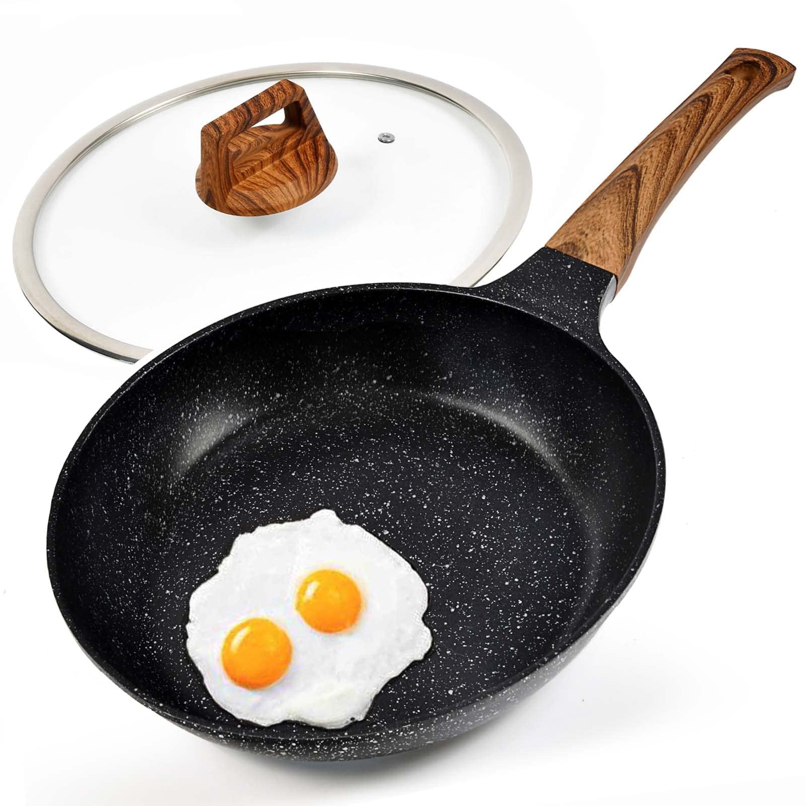 12 Aluminum Nonstick Wok Frying Pan Skillet Cooking Pan Egg Pan, Side  Handle
