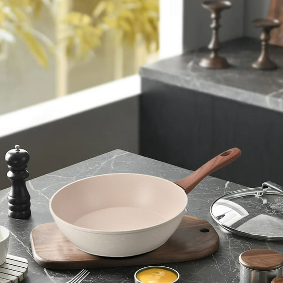 Nonstick Frying Pan, Nonstick Skillet, Heavy Duty Nonstick Oven Safe Frying Pan with Aluminum Core, Extra Wide Cooking Surface, Ergonomic Stay Cool Handle, Induction Compatible, 400°F Oven Safe