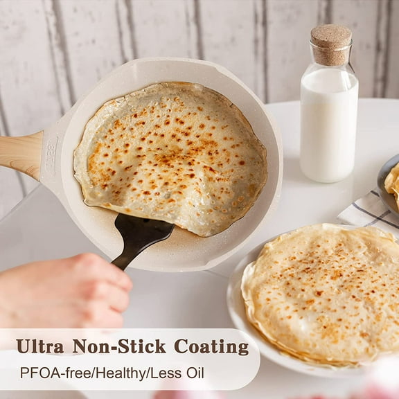 Nonstick  Frying Pan Set with Lid, Induction Compatible Cookware for Healthy Cooking