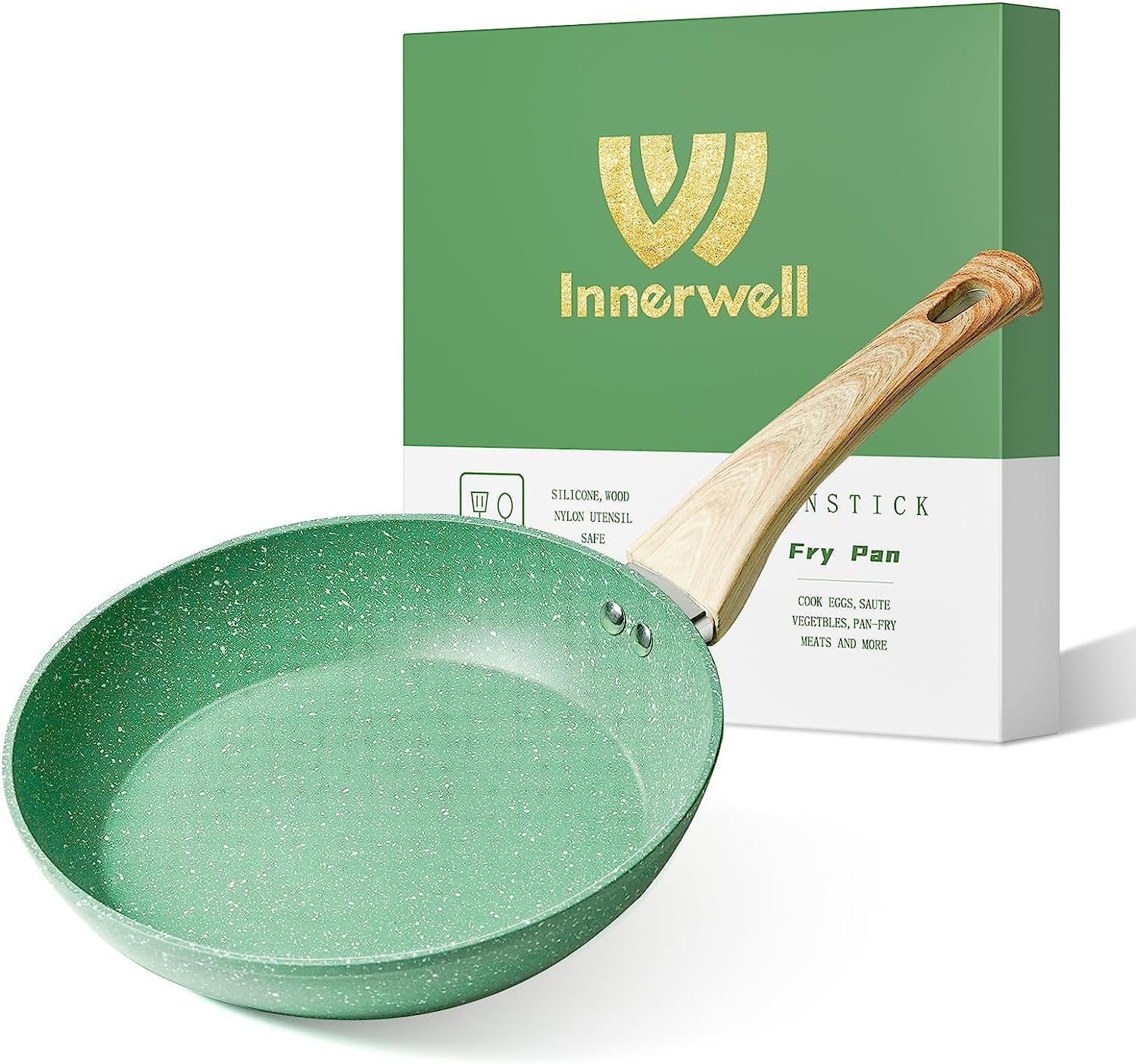 Nonstick Frying Pan Skillet, 8 Inch Non Stick Egg Pan Omelet Frying Pans 100% PFOA-Free, Non-Toxic Healthy Cooking Pan, Induction Compatible