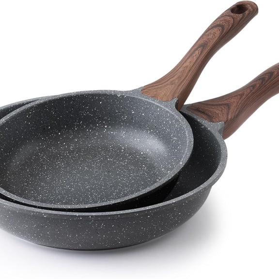 Nonstick Frying Pan Skillets, Swiss Granite Coating Omelette Pans, Healthy Cookware Chef's Pans