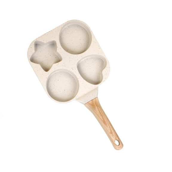 Nonstick Frying Pan for Eggs and Pancakes Omelette Maker Skillets Breakfast Cooker with Heat Proof Wood Handle